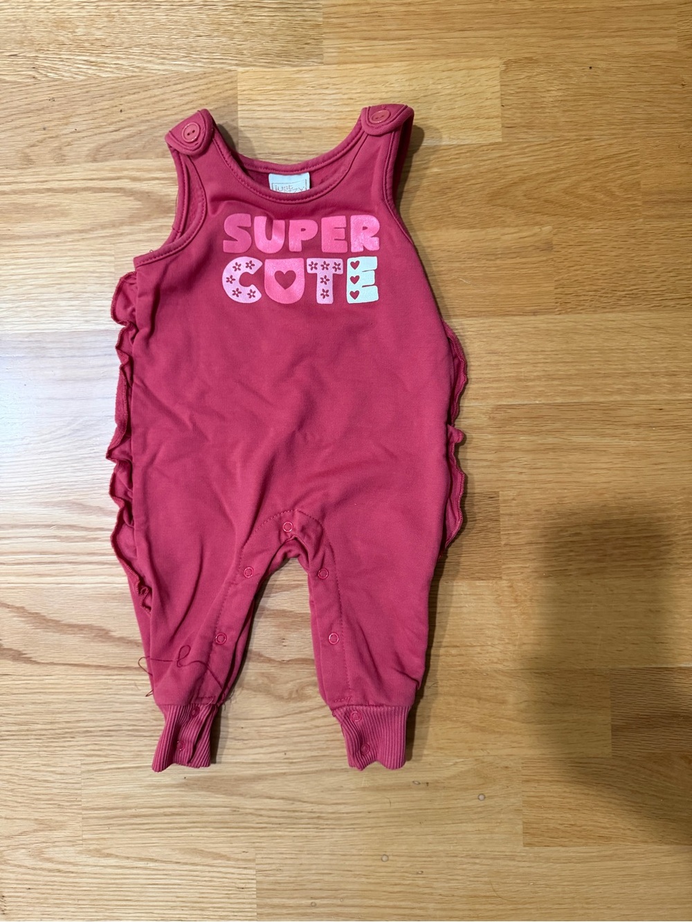 Just lizzy 9 months Kids Pink 'Super Cute' One-Piece Romper
